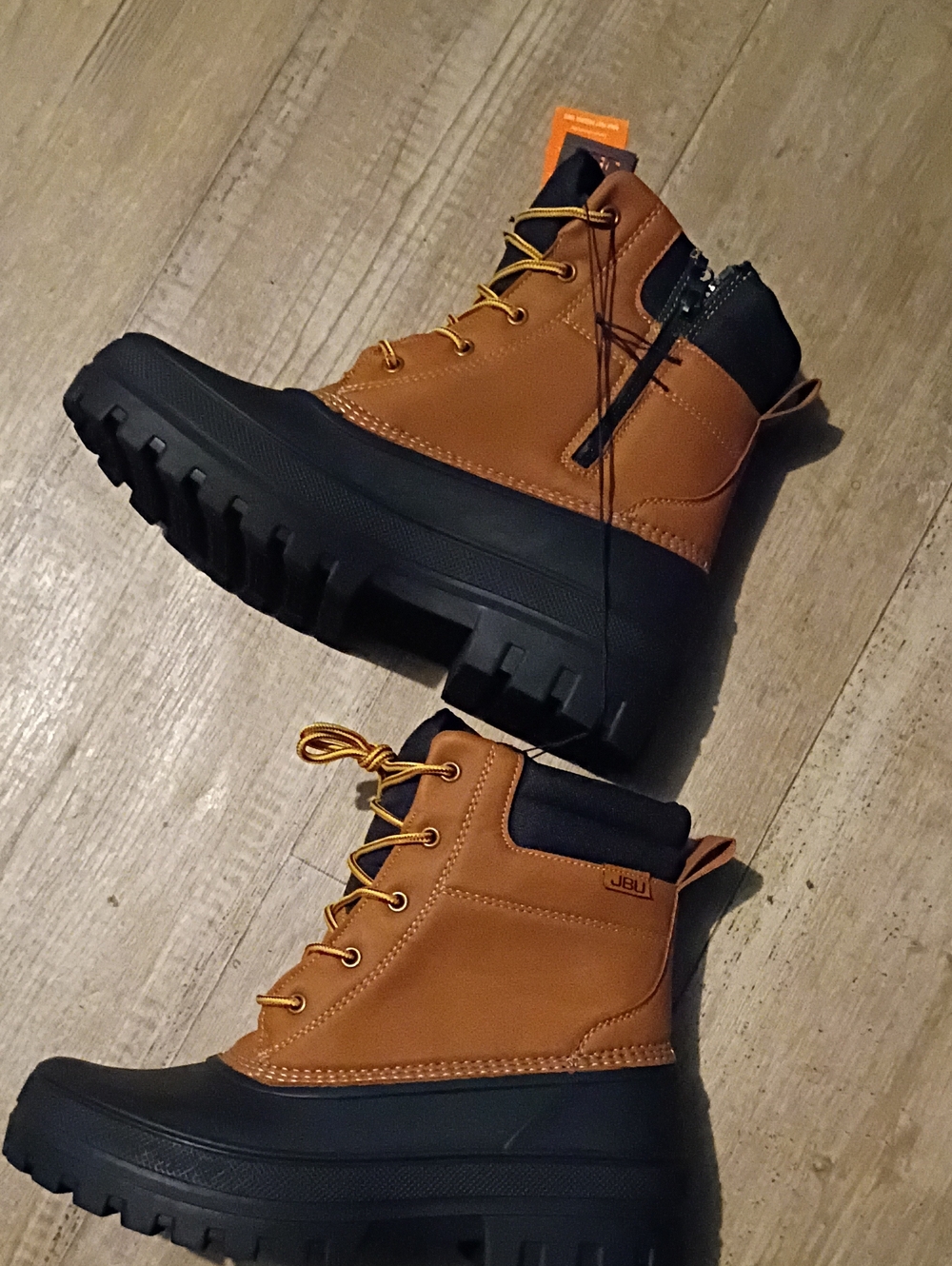 JBU Black Boots with Tan Accent Size 9 Mens/ New